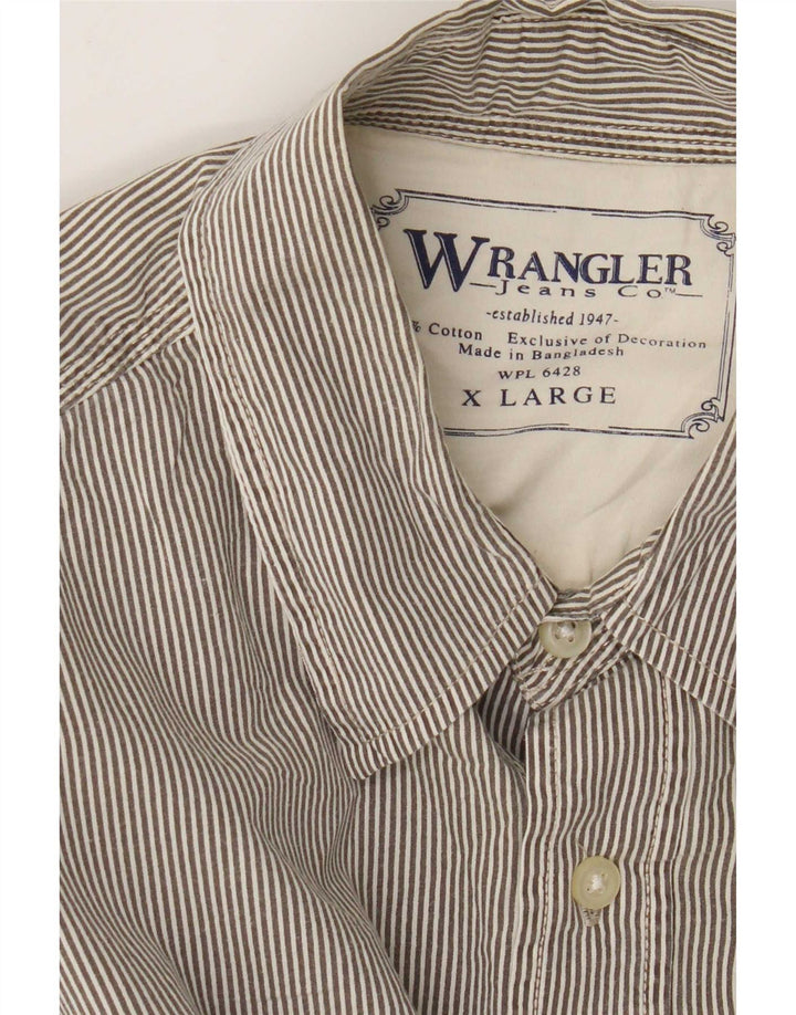 Cămașă pentru bărbați Wrangler XL, bumbac cu dungi gri