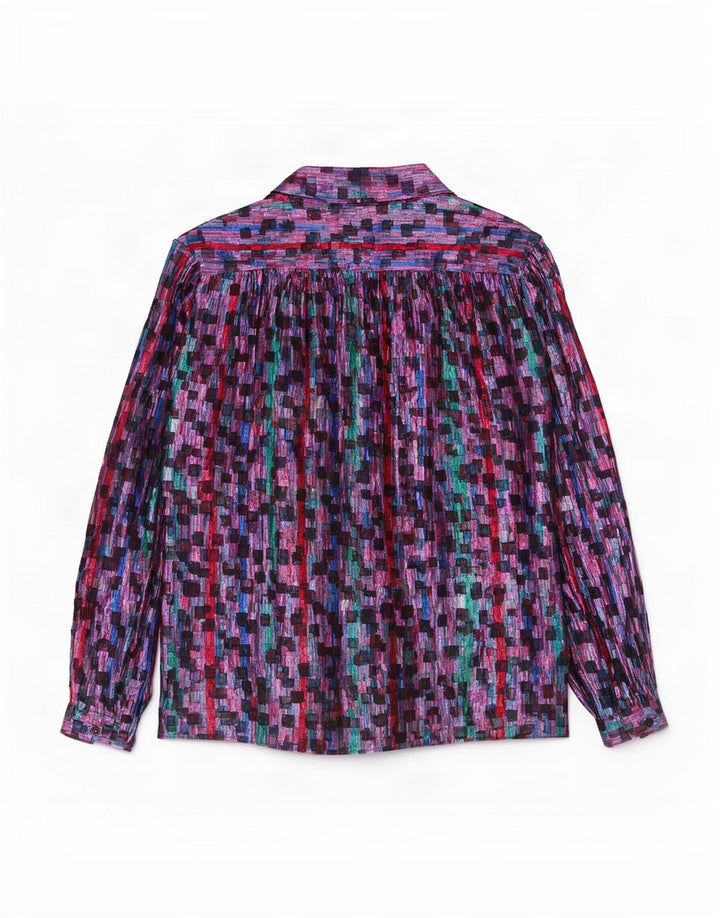 Bluză cămașă pentru femei Elsie Whiteley UK 16 mare, multicoloră, geometrică