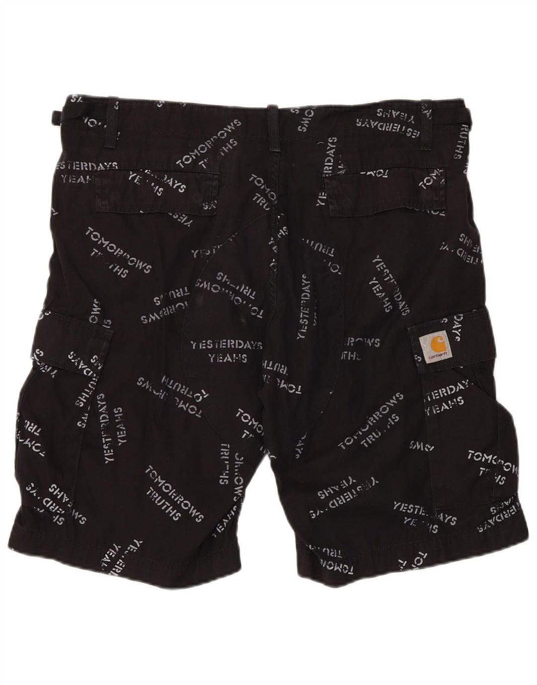 Pantaloni scurți CARHARTT pentru bărbați cu grafic cargo W34, mari, negru, bumbac