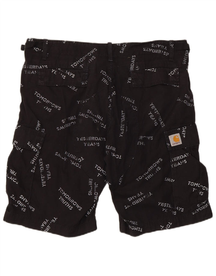 Pantaloni scurți CARHARTT pentru bărbați cu grafic cargo W34, mari, negru, bumbac