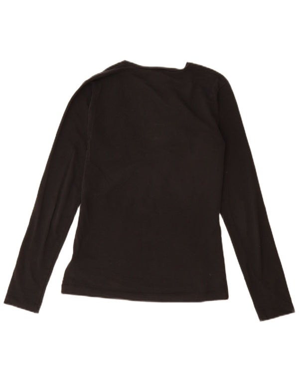 Armani Jeans Womens Top Long Sleeve EU 38 Medium Black Cotton