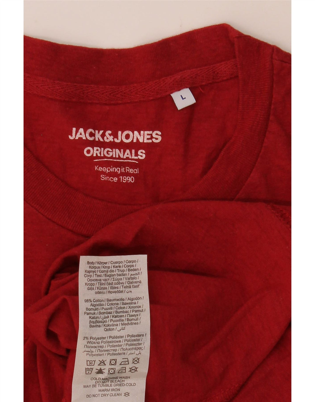 JACK & JONES Tricou pentru bărbați Top mare bumbac roșu