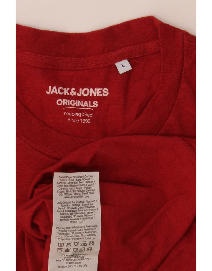 JACK & JONES Tricou pentru bărbați Top mare bumbac roșu