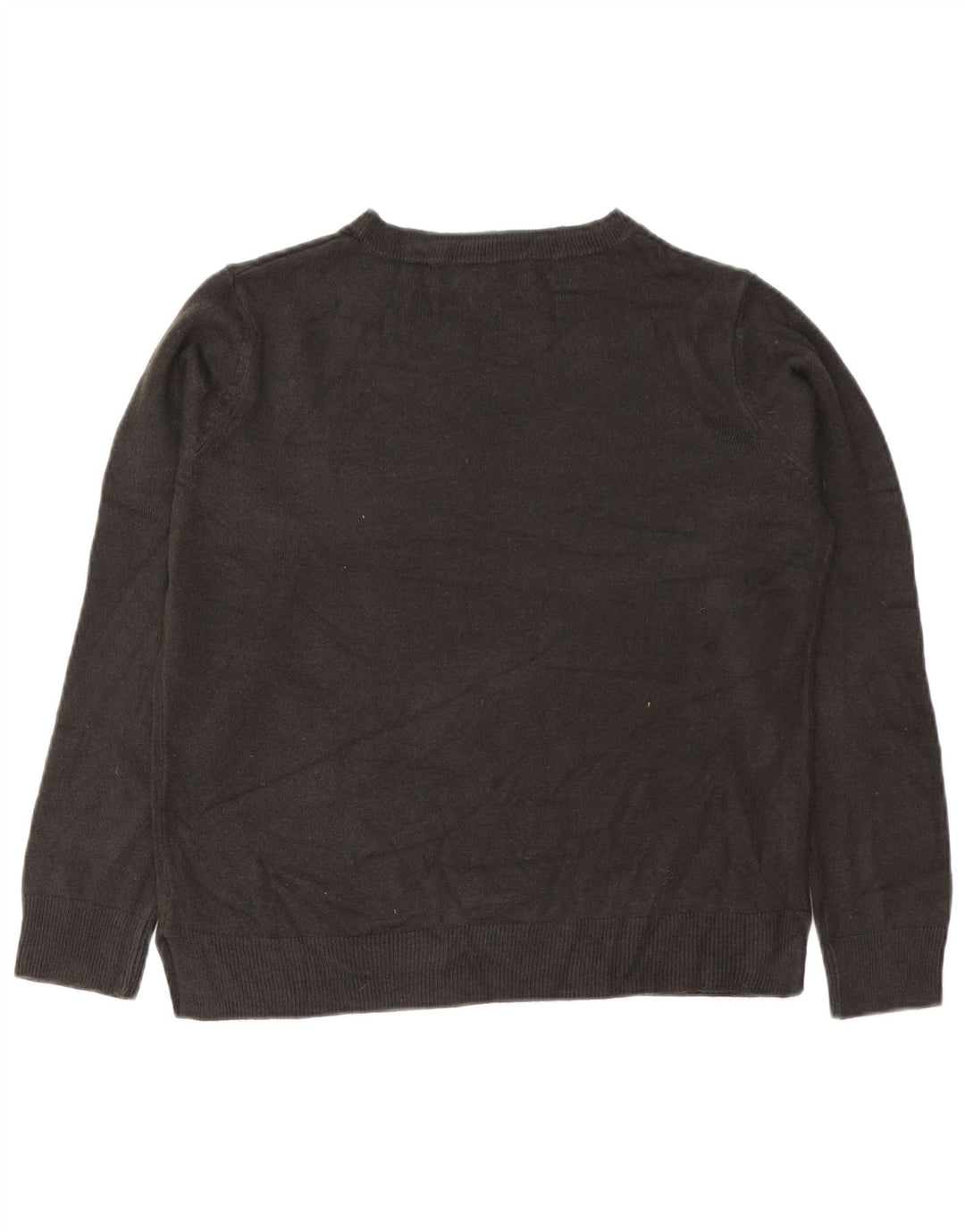 Pulover pentru femei Marks & Spencer cu decolteu triplu UK 14 Medium Negru Acrilic