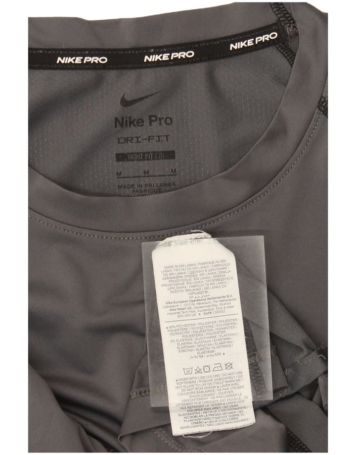 Tricou pentru bărbați Nike Dri Fit Top cu mânecă lungă, gri mediu, poliester
