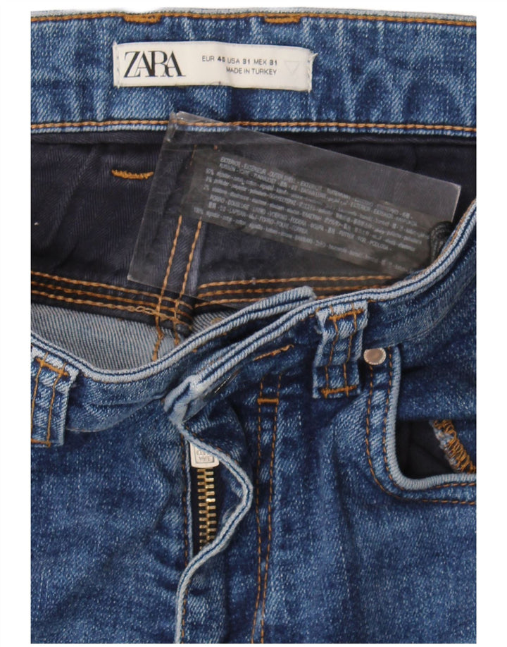 Blugi slim pentru bărbați Zara EU 40 Medium L31 L30 Bumbac albastru