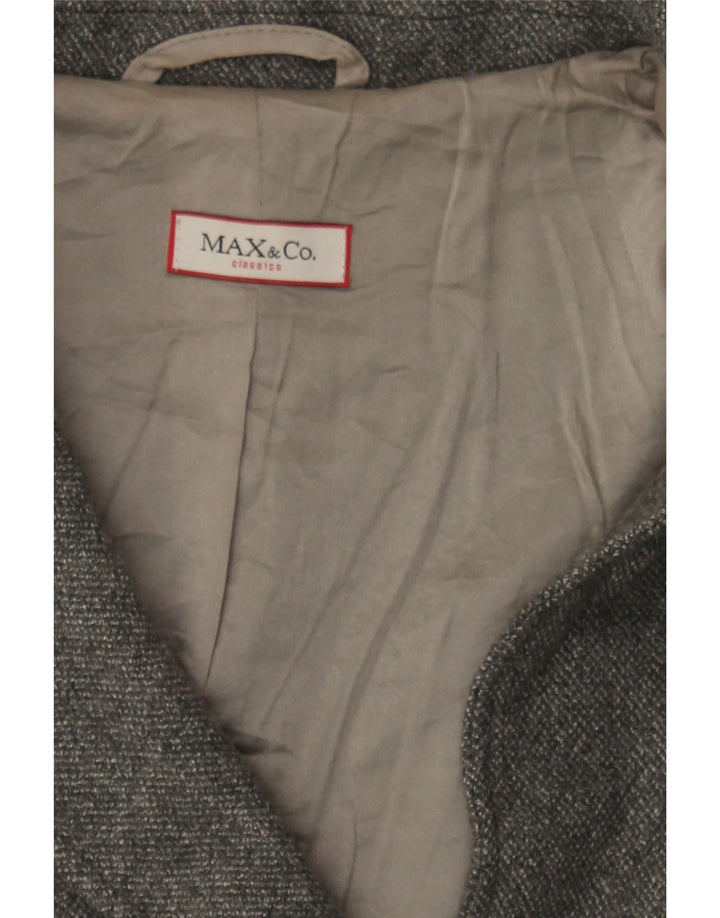 MAX & CO. Womens Classics 2 Button Blazer Jacket UK 14 Medium Grey Vintage Max & Co. and Second-Hand Max & Co. from Messina Hembry 