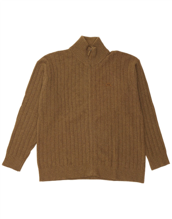 Pulover cardigan pentru bărbați Kappa 2XL Kaki Lână