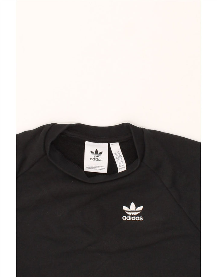 ADIDAS Mens Sweatshirt Jumper XS Black Cotton Vintage Adidas and Second-Hand Adidas from Messina Hembry 
