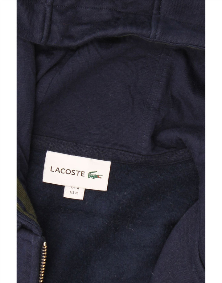 LACOSTE Mens Zip Hoodie Sweater Size 4 Medium Navy Blue Vintage Lacoste and Second-Hand Lacoste from Messina Hembry 