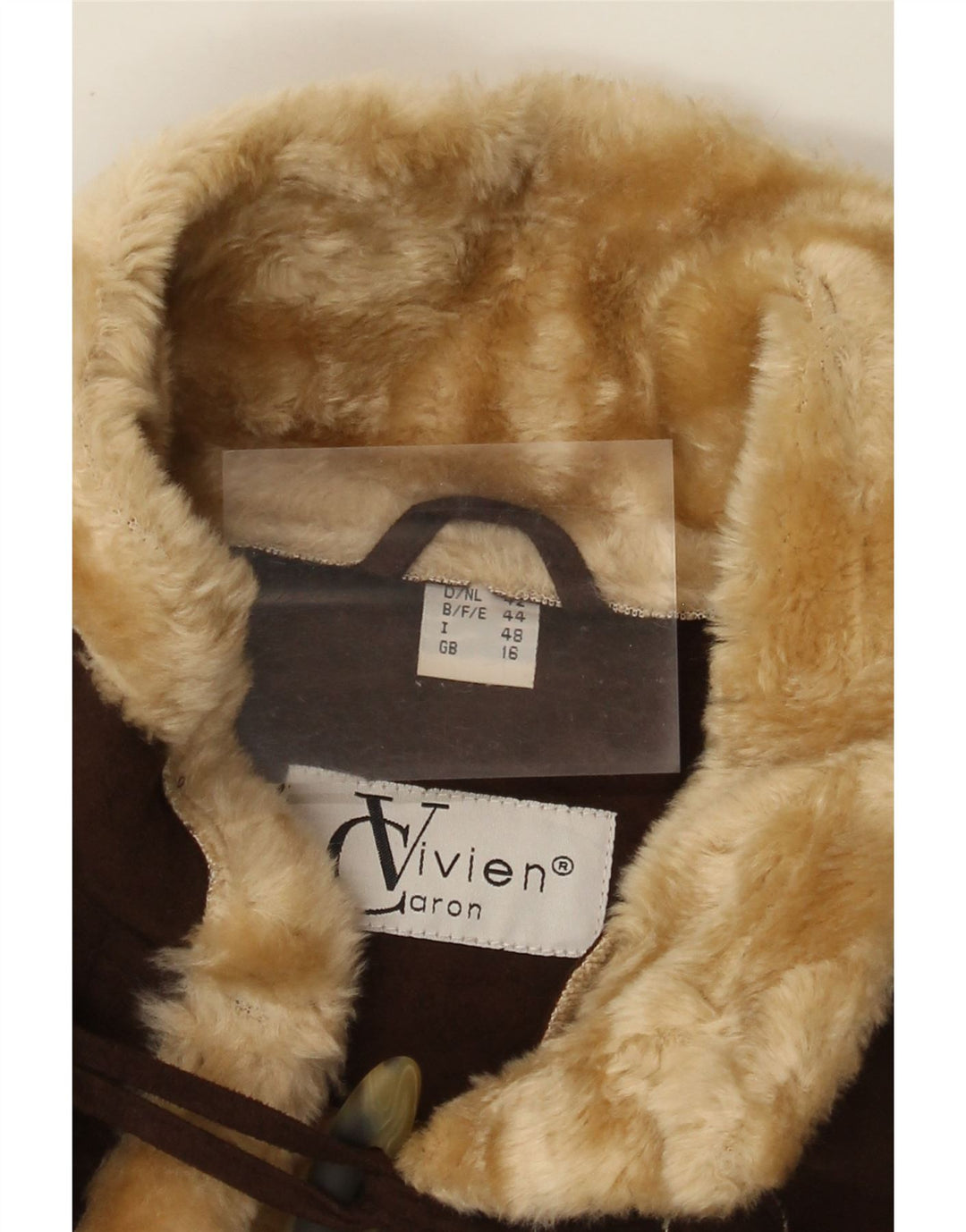 Jachetă din shearling pentru femei Vivien Caron UK 16 mare maro
