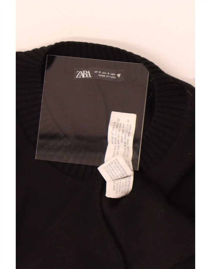 Pulover pentru damă Zara cu gât turnut Pulover UK 10 Poliester negru mic