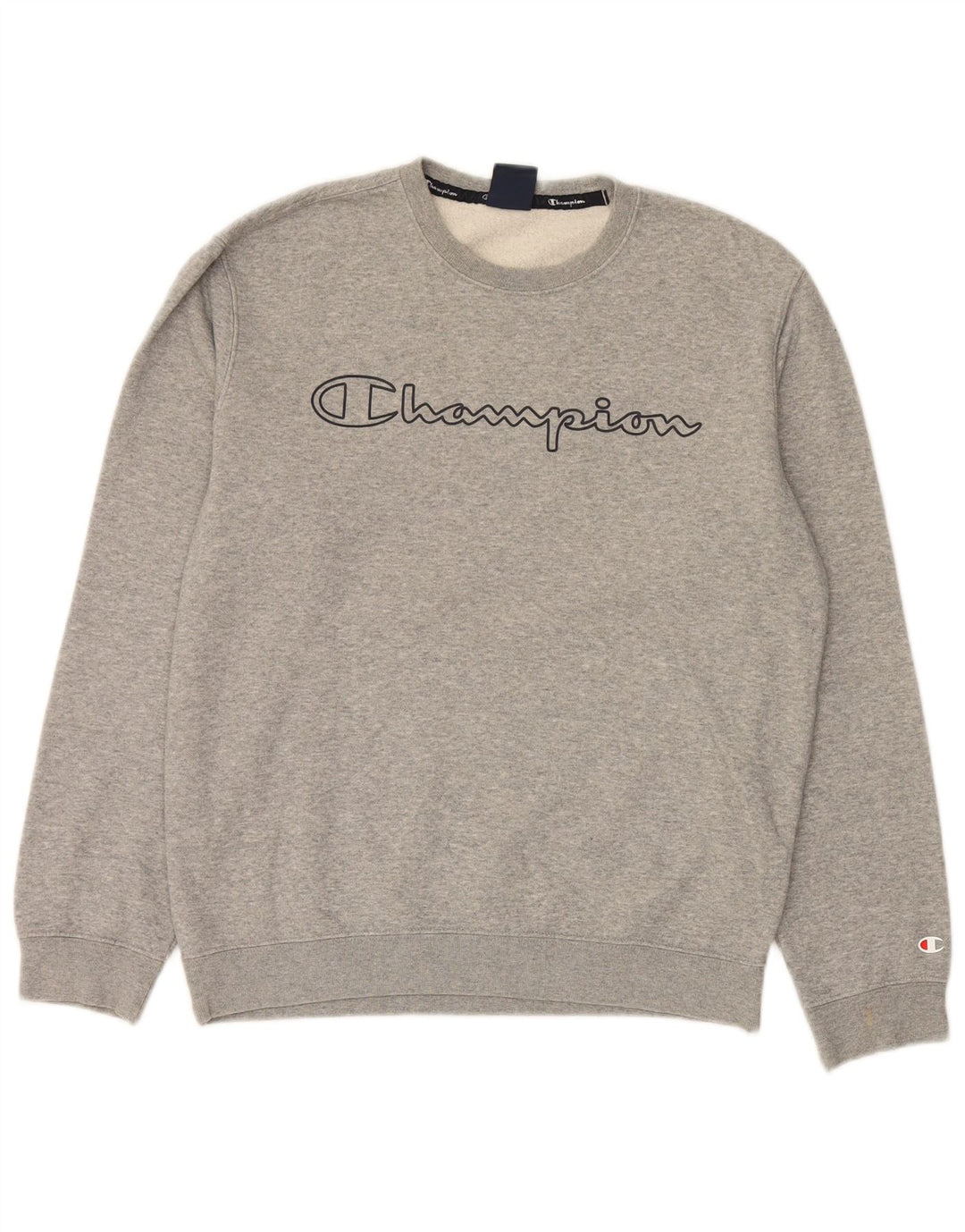 CHAMPION Mens Graphic Sweatshirt Jumper Medium Grey Cotton
