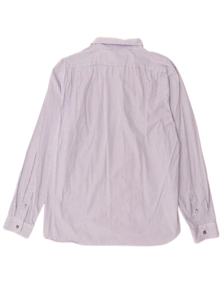 Cămașă pentru bărbați American Eagle slim fit, bumbac cu dungi albastre mari