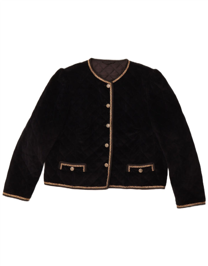 Blazer matlasat cu 5 nasturi YESSICA pentru femei UK 12 Medium Black