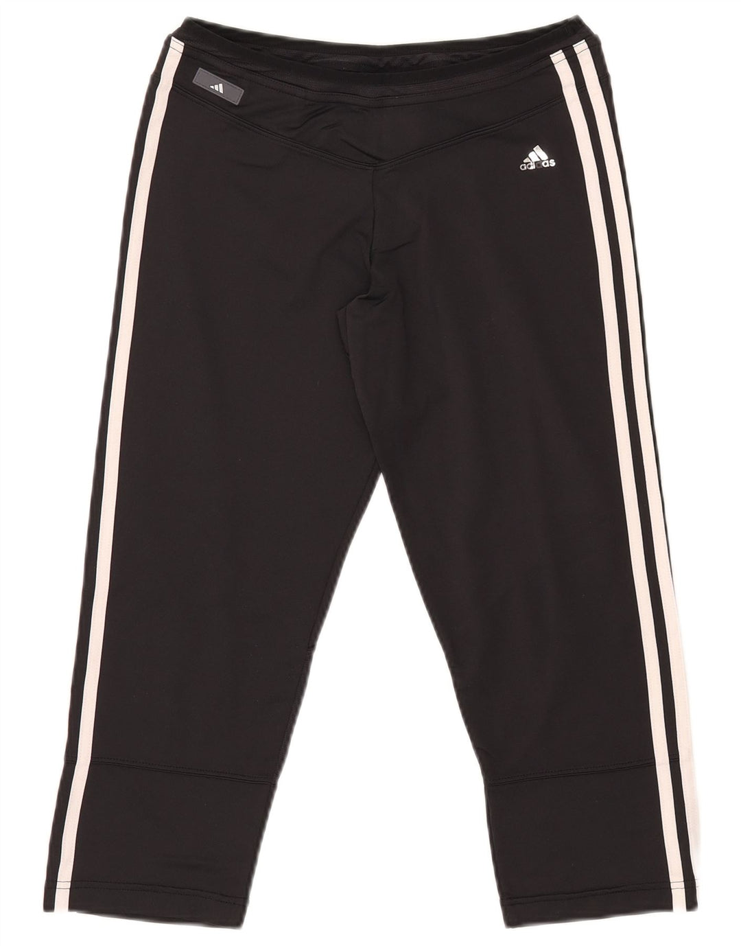 Pantaloni de trening ADIDAS Clima 365 Capri pentru femei UK 16, mare, negru, nailon