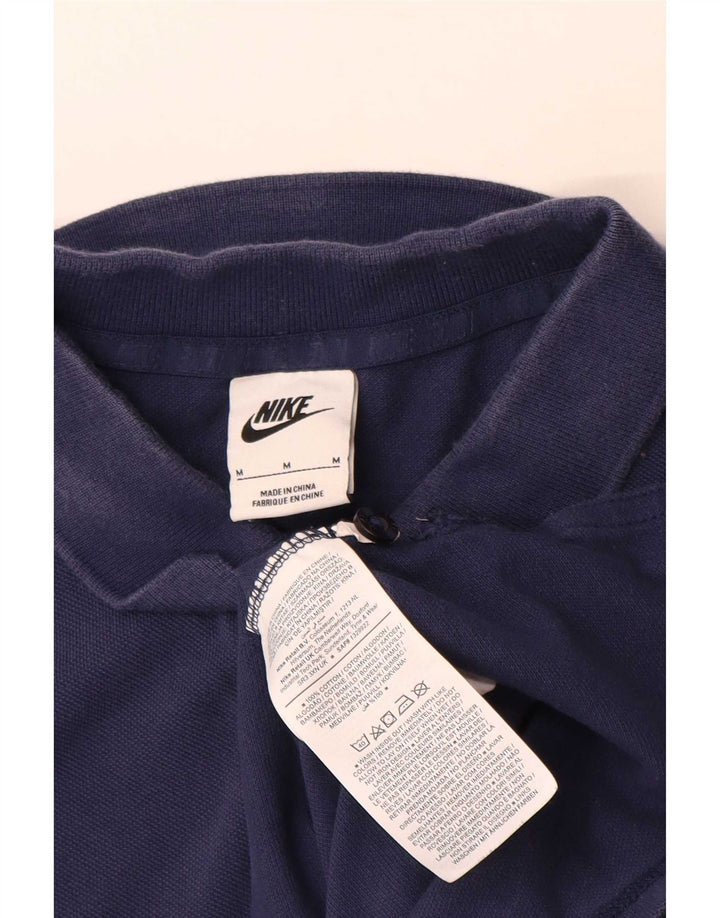 Tricou polo Nike pentru bărbați, bumbac, albastru bleumarin mediu
