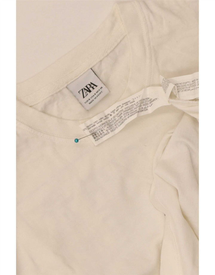 Tricou grafic pentru bărbați Zara Top mic, alb, bumbac