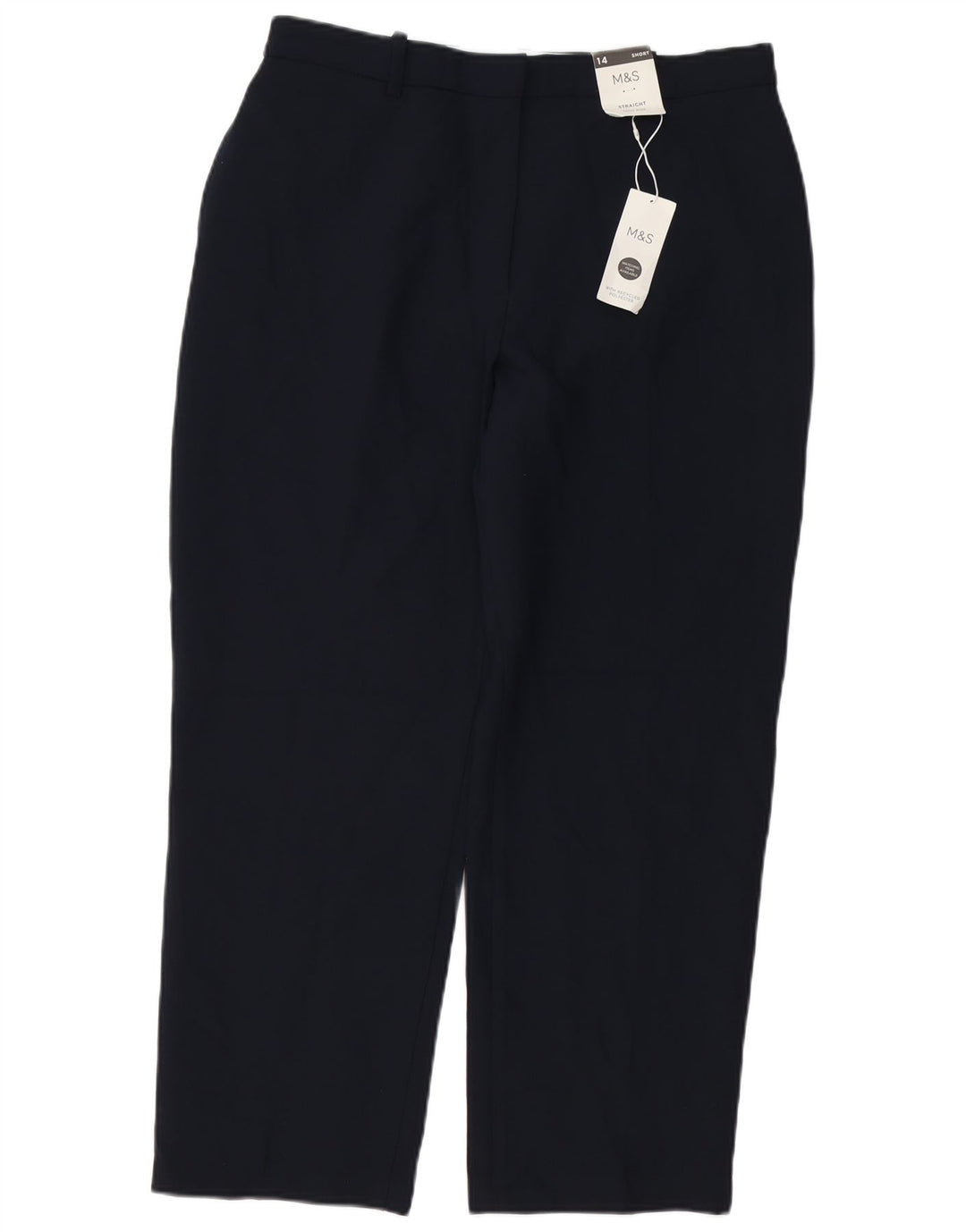 MARKS & SPENCER Pantaloni chino pentru femei UK 14 Large W34 L27 Bleumarin