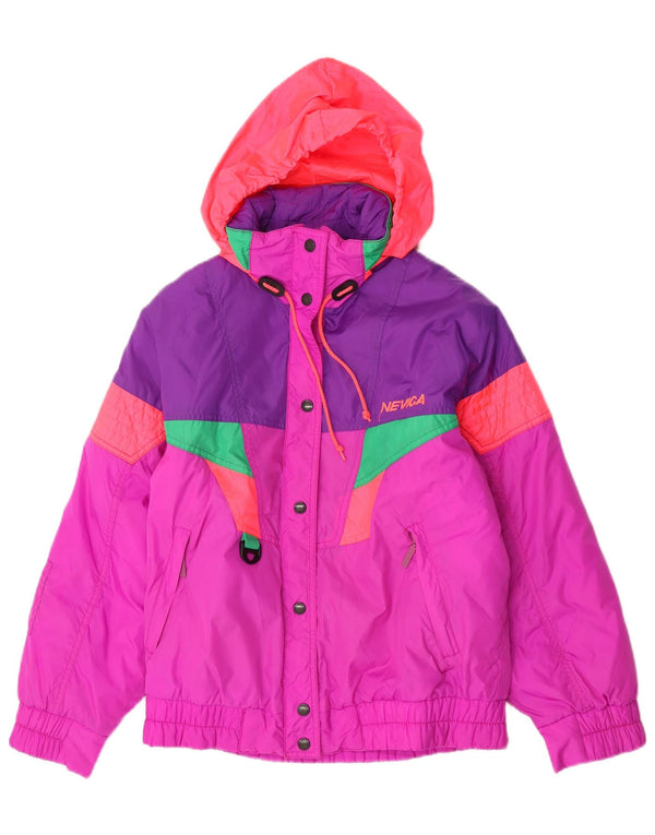 Jachetă de schi pentru femei Nevica, cu glugă, US 6 Medium Pink Colorblock Nylon
