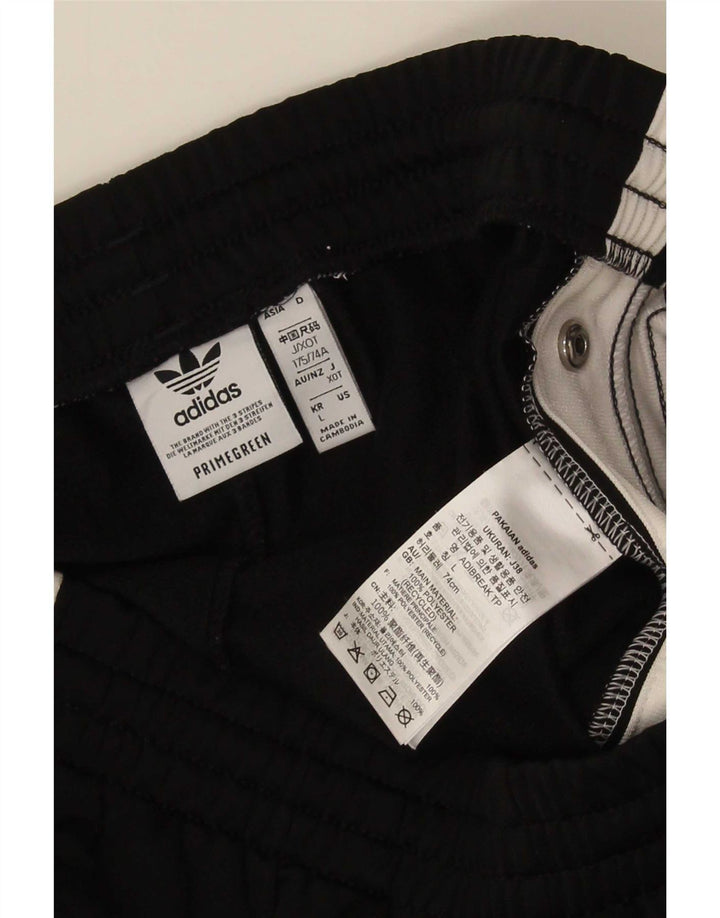Pantaloni de trening pentru bărbați Adidas, mari, negru, poliester color bloc