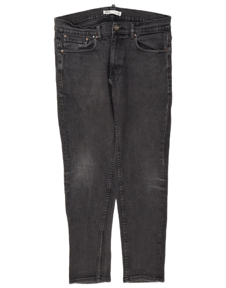 Blugi slim pentru bărbați Zara EU 44 Large W34 L30 Gri Poliester