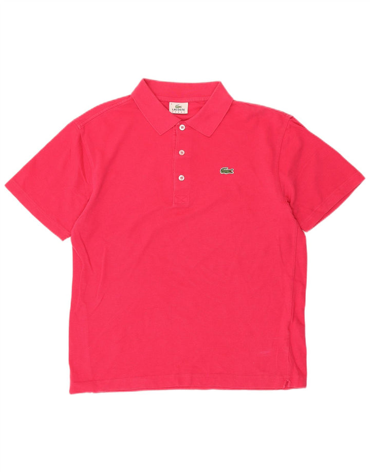 Tricou polo Lacoste pentru bărbați, mărimea 4, bumbac roz mediu