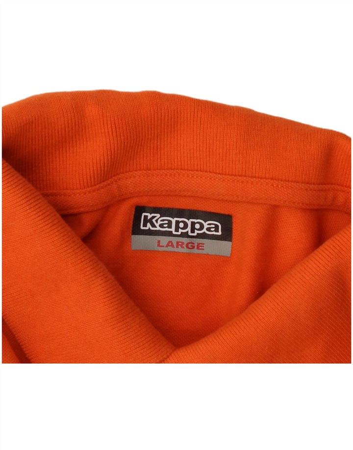 Tricou polo pentru bărbați Kappa portocaliu mare