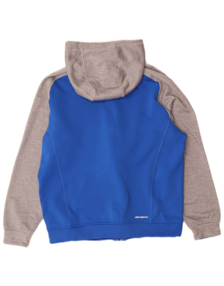 Pulover ADIDAS Climawarm cu fermoar pentru femei UK 14 Medium Blue Colorblock