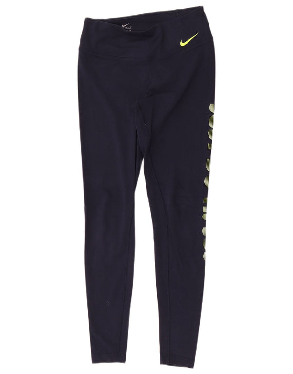 Leggings Nike Dri Fit Graphic pentru femei UK 6 XS Bleumarin