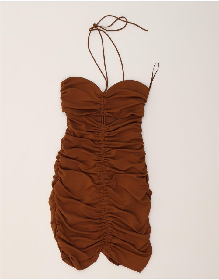 Rochie Bodycon pentru Damă Zara UK 12 Maro Mediu Poliester