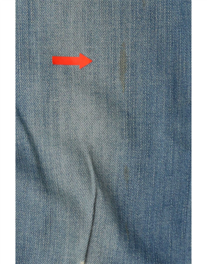 Blugi Distressed drepte pentru femei Zara EU 40 Medium L30 L29 Bumbac albastru