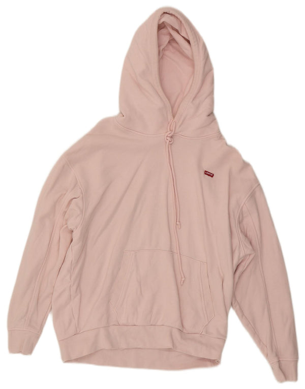 Pulover Levi's pentru femei, cu formă relaxată, cu glugă, UK 6 XS, bumbac roz