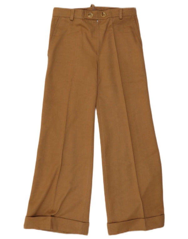 Pantaloni casual dama vintage cu picioare late W26 L26 bej