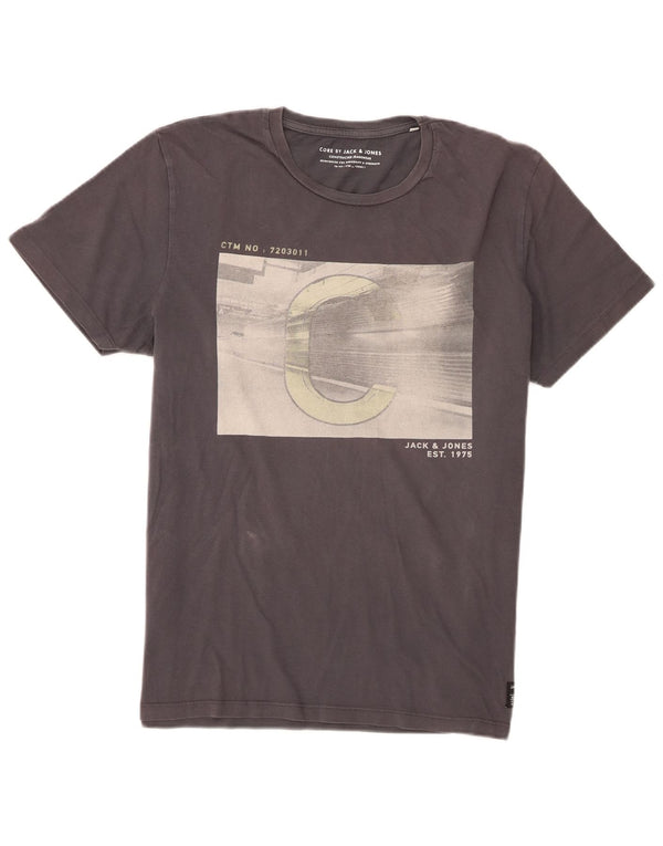 Tricou grafic Jack & Jones pentru bărbați Top XL bumbac gri