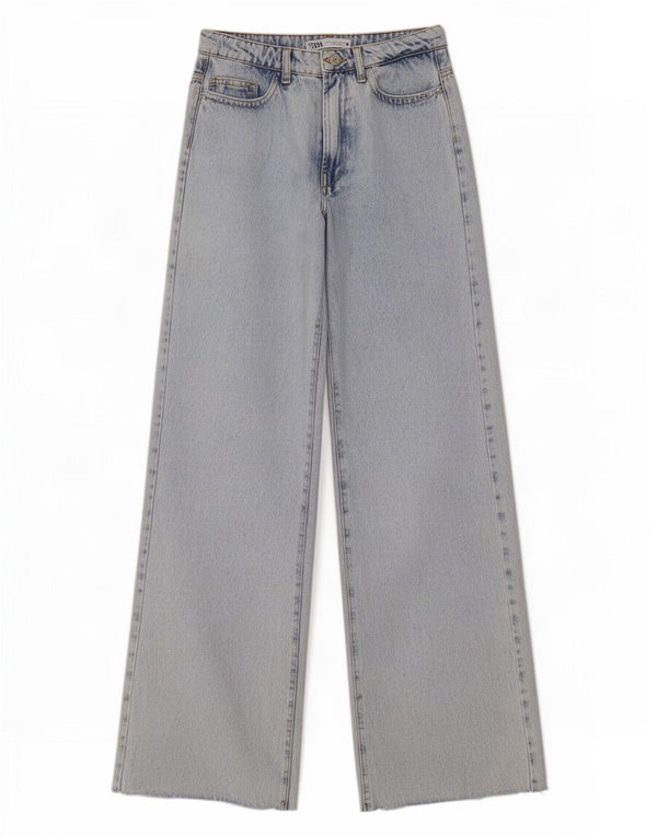 Blugi cu talie înaltă pentru femei Zara EU 36 XS W26 L32 Albastru