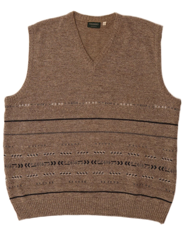 Vesta pentru bărbați Canda, 2XL, acrilic cu dungi gri