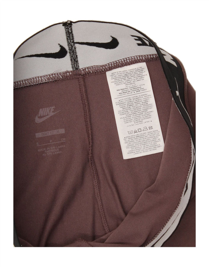 NIKE Womens Tight Fit Graphic Leggings UK 10 Small  Brown Vintage Nike and Second-Hand Nike from Messina Hembry 