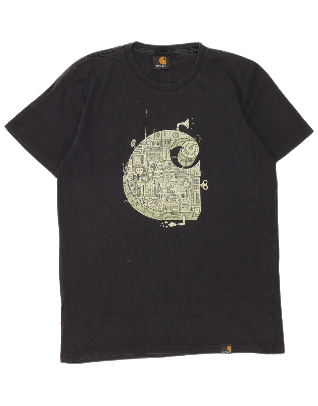 Tricou grafic pentru bărbați Carhartt Top mediu din bumbac negru