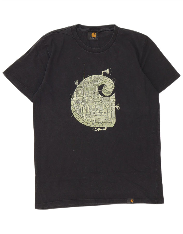 Tricou grafic pentru bărbați Carhartt Top mediu din bumbac negru