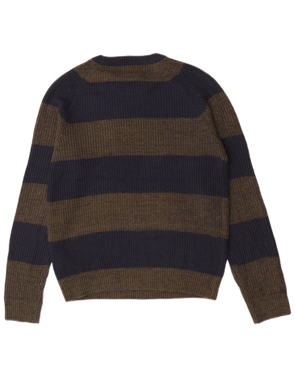 Pulover Jack & Jones pentru bărbați, cu gât crew, acrilic cu dungi mici, bleumarin