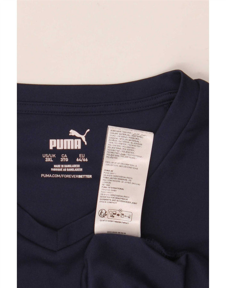Tricou pentru bărbați Puma Top 3XL poliester bleumarin