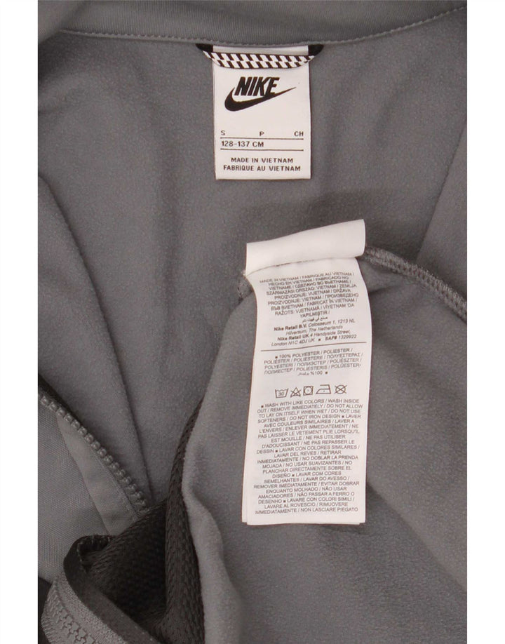 Jachetă de trening cu grafică Nike pentru băieți 8-9 ani, gri mic, color block