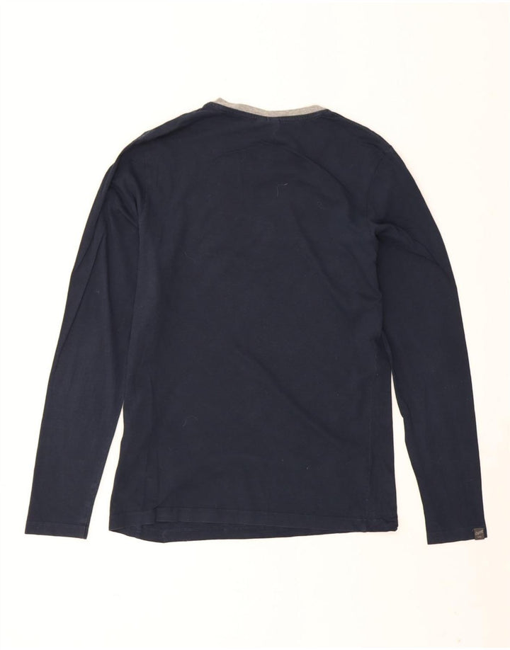 Jack & Jones Tricou cu mânecă lungă pentru bărbați, albastru bleumarin, bumbac