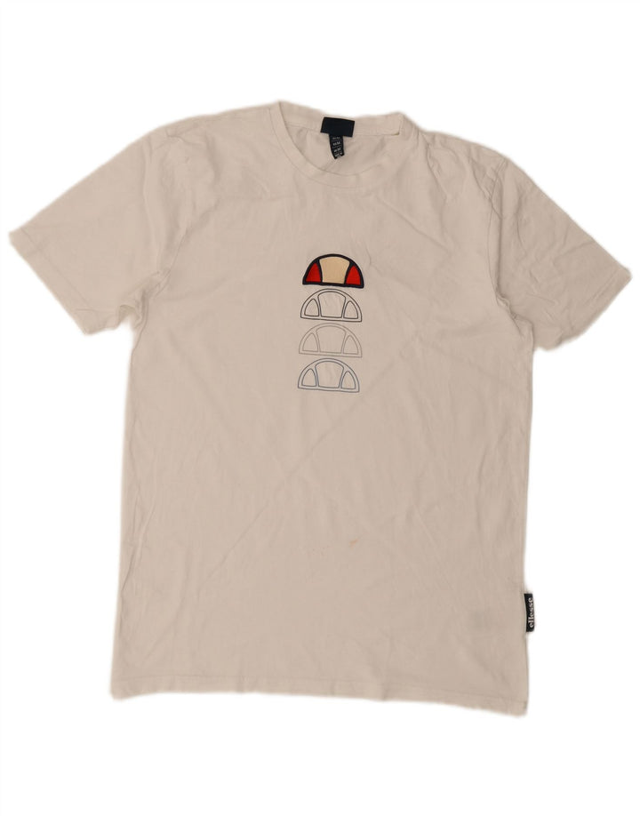 Tricou grafic pentru bărbați Ellesse Top, mediu alb, bumbac