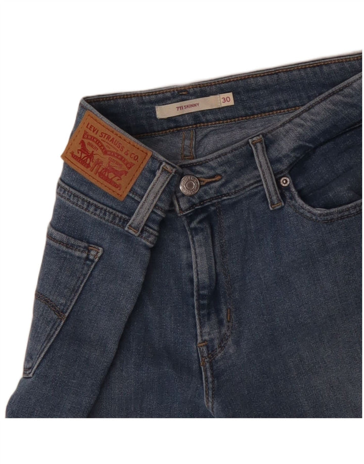 Blugi skinny 711 pentru femei LEVI'S W30 L29 bumbac albastru