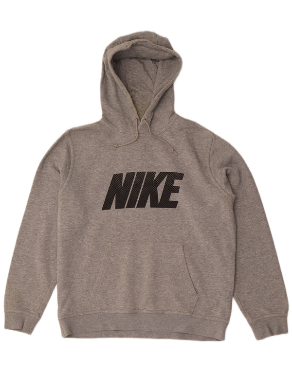Pulover Nike pentru bărbați, cu capota, mare, gri, bumbac