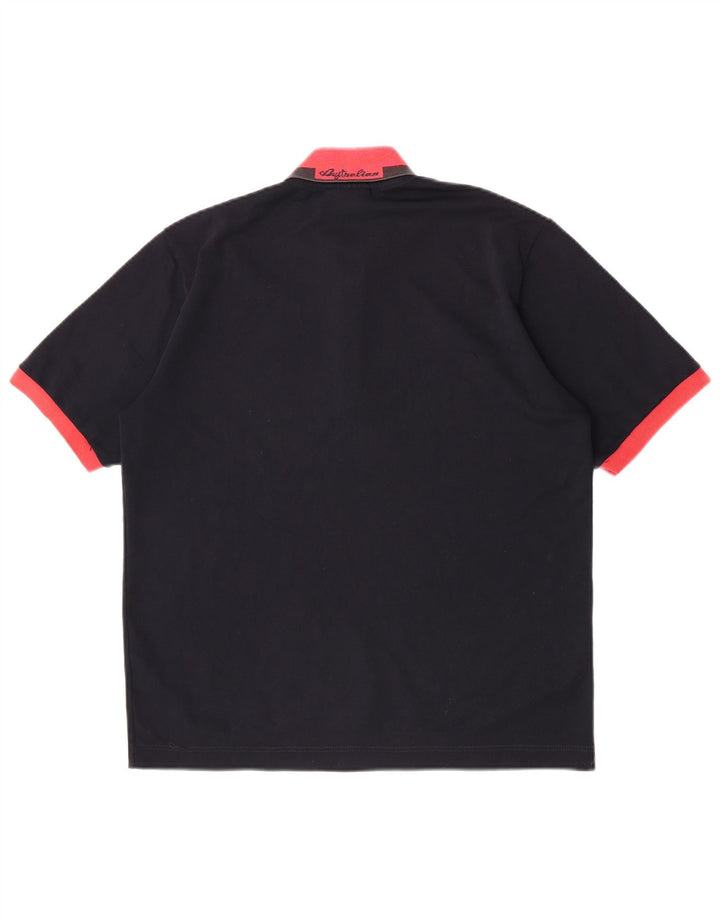 AUSTRALIAN L'ALPINA Tricou polo rugby pentru bărbați IT 50 Poliester mediu negru