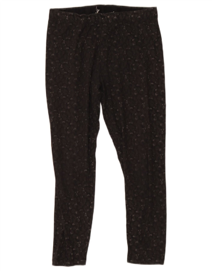 Leggings crop pentru femei Fat Face UK 12 Medium Black Spotted Bumbac