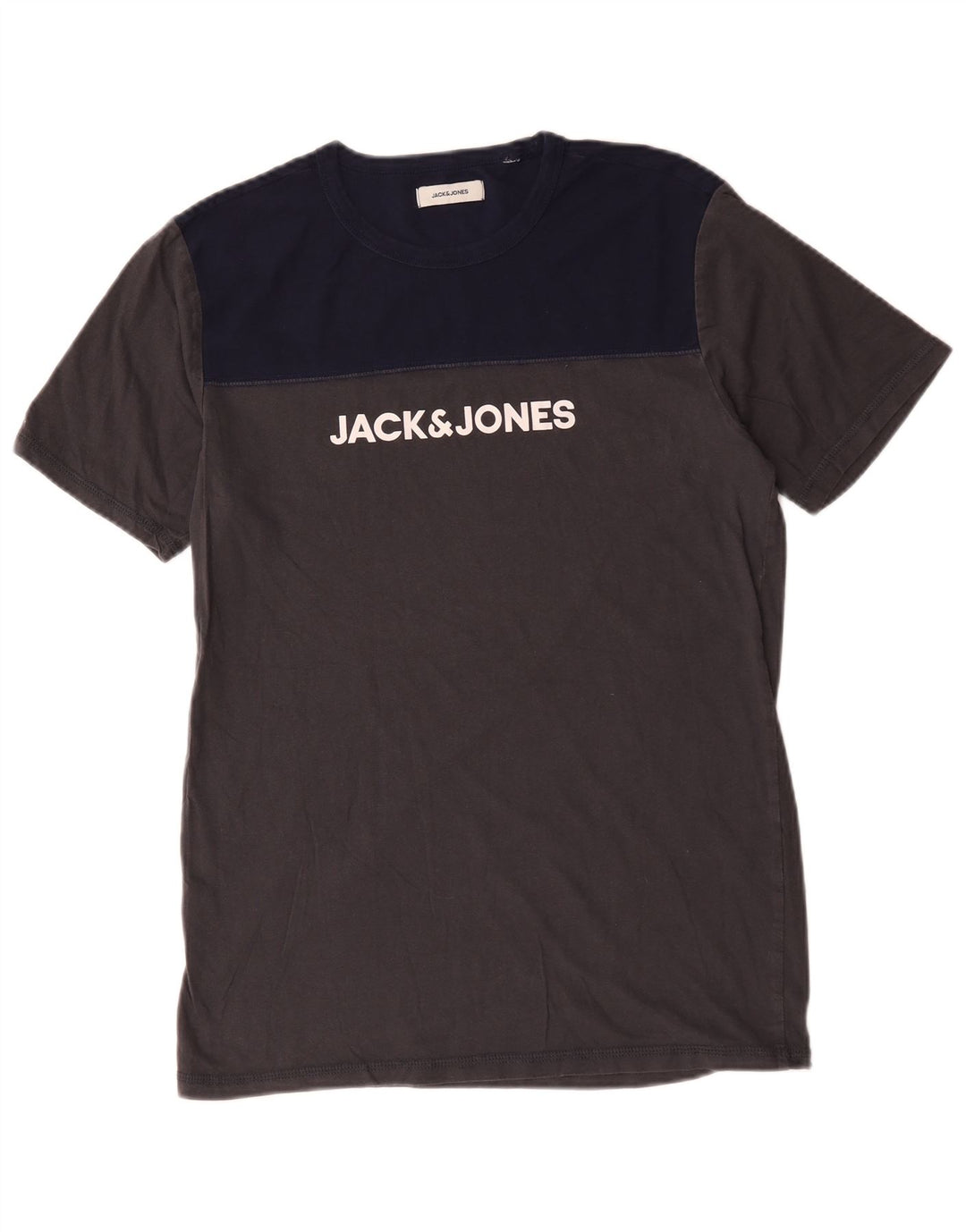 Tricou cu grafic Jack & Jones pentru bărbați Top Medium Gri Colorblock